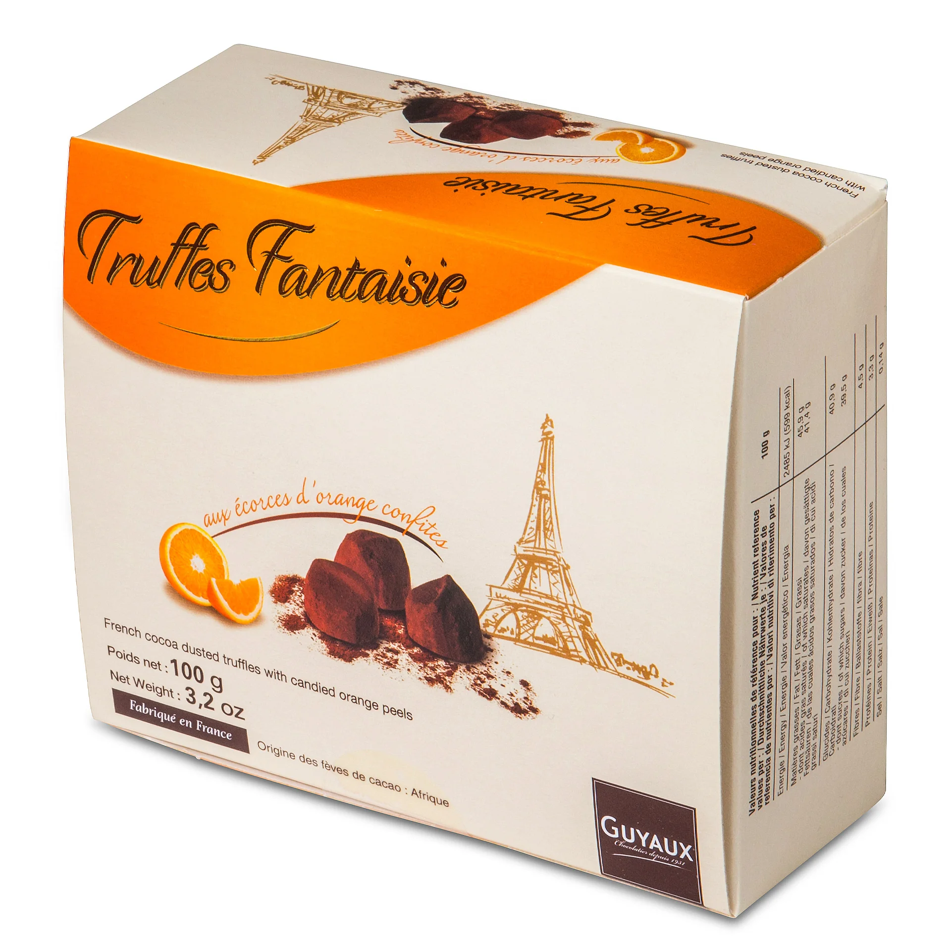 Truffes Fantaisie Kakaokonfekt Orange Truffes Fantaisie Kakaokonfekt Orange