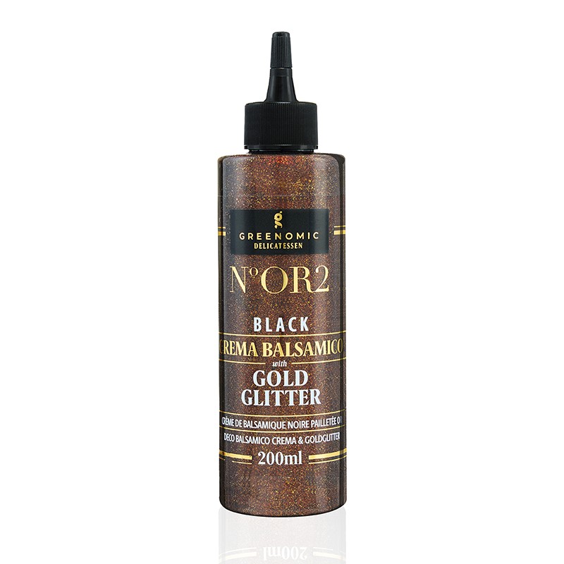 Crema Balsamico & Gold Black with Gold Glitter
